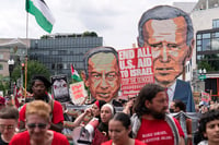| Photo: AP/Jose Luis Magana : Protest Against Netanyahu 